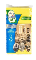 Chiki Net Lavettes de Nettoyage couleur 3Ps