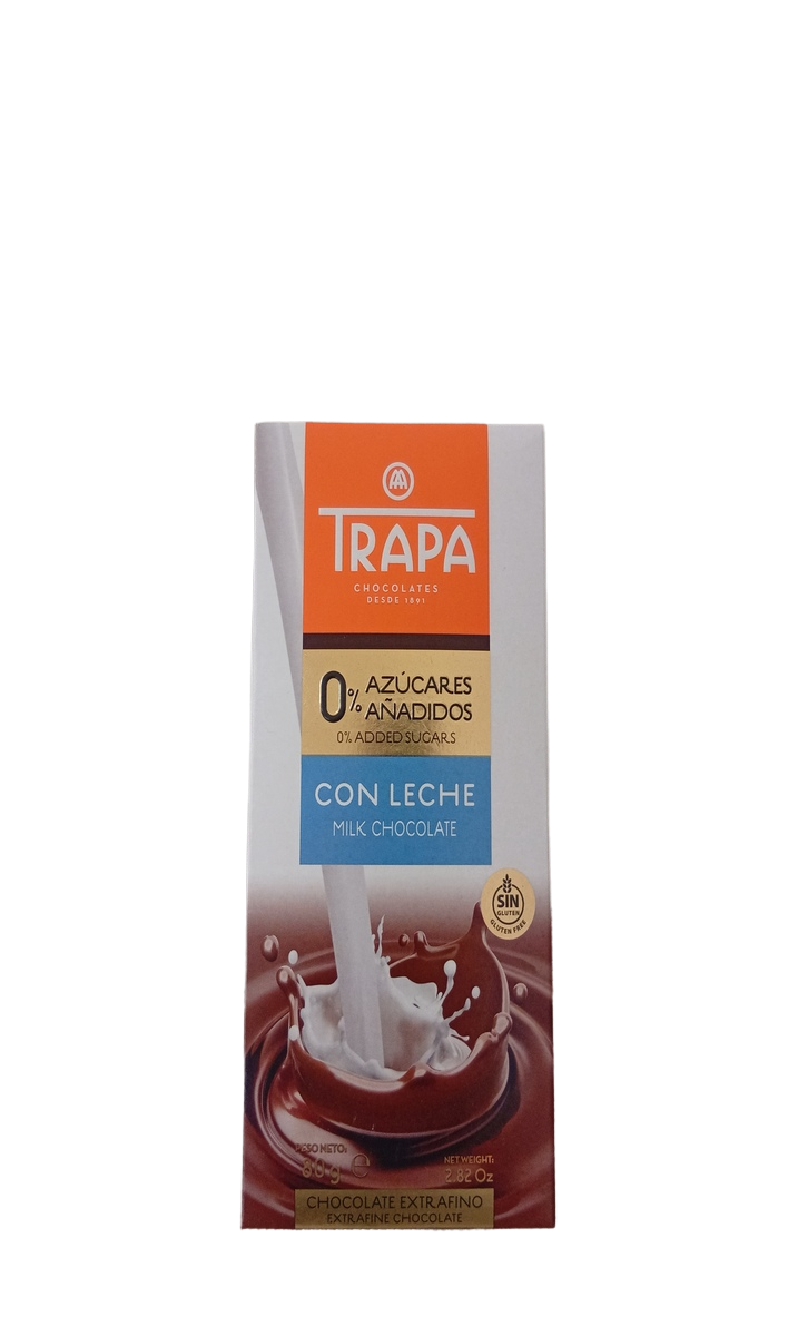 Trapa Zero Milk Chocolate 80G