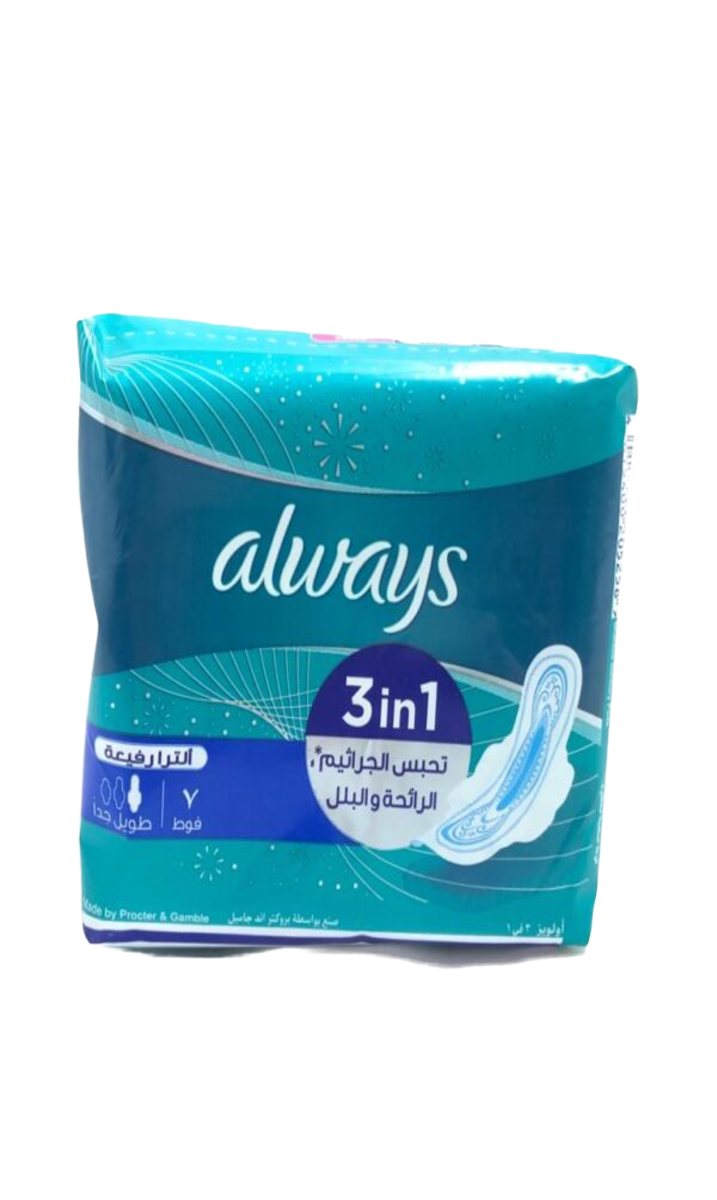 Always Serviettes hygiéniques Coton Long x7