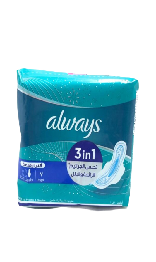 Always Serviettes hygiéniques Coton Long x7