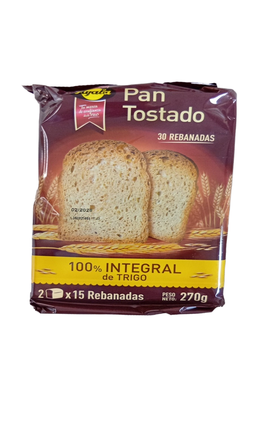 Ayala Pan Tostado 100% Integral de Trigo 270G