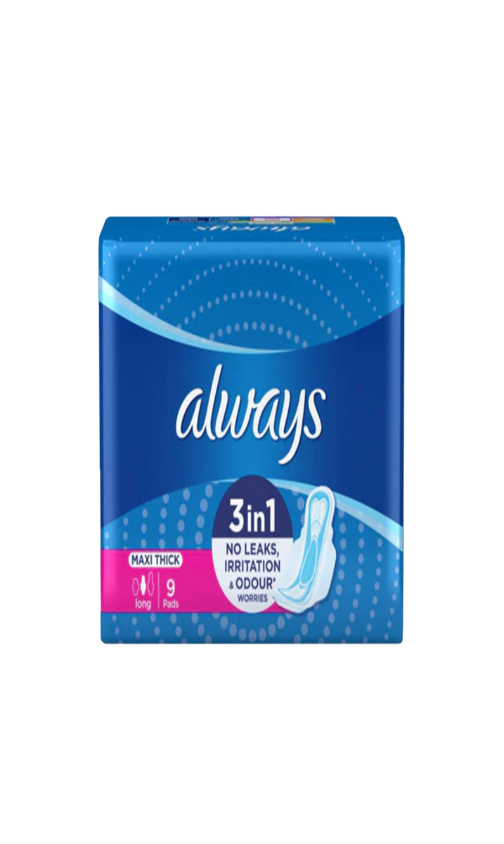 Always Serviettes hygiéniques Maxi Long x9