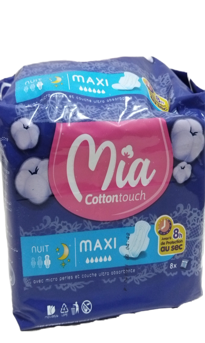 Mia Serviettes hygiéniques Nuit x8