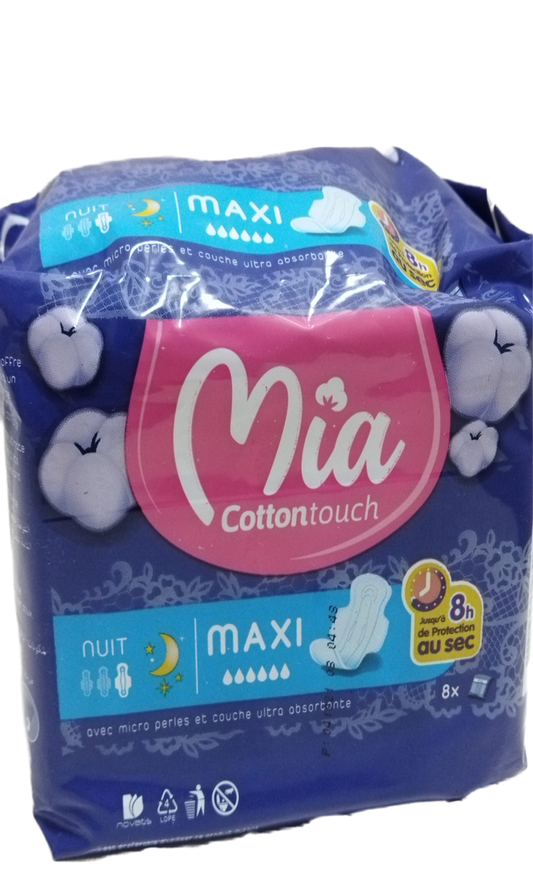 Mia Serviettes hygiéniques Nuit x8